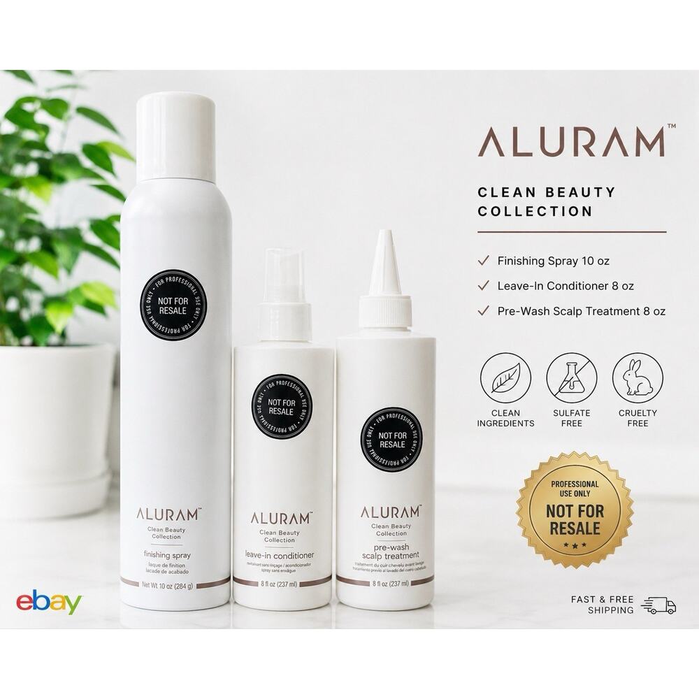 ALURAM Hair Care Set Finishing Spray 10 fl oz + Conditioner + Scalp 8 oz
